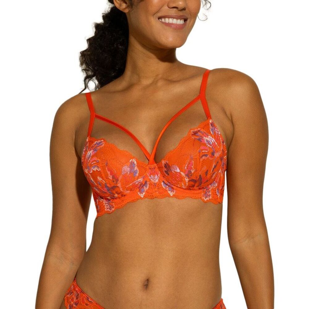 Cosabella Orange Floral Lace Underwire Bra